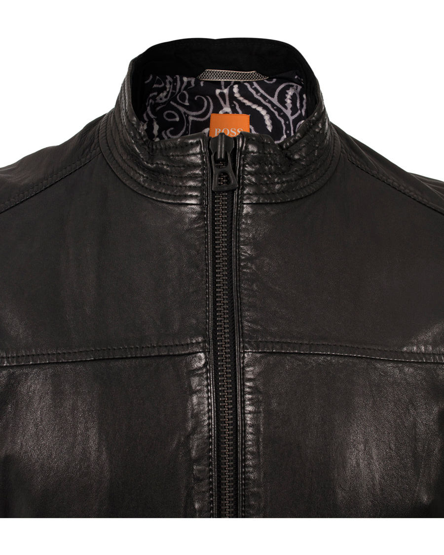 Herr | Jackor | BOSS ORANGE | BOSS Casual Jips 4 Leather Jacket Black