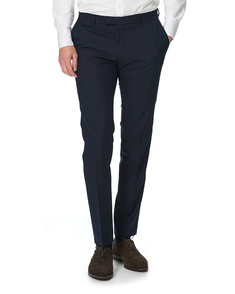 Herr | Byxor | Oscar Jacobson | Damien Trousers Super 120's Wool Navy