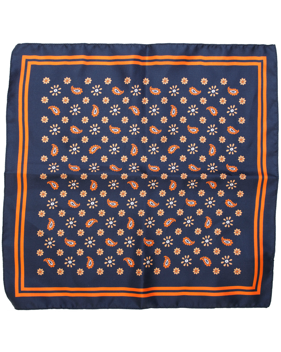 Herr | BOSS Pocket Square Paisley/Flower Bright Orange | BOSS BLACK | BOSS Pocket Square Paisley/Flower Bright Orange