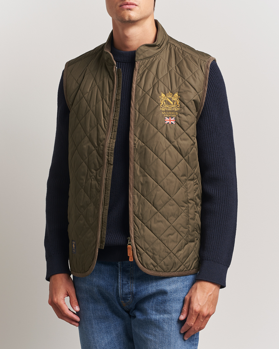 Herr | Västar | Morris | Trenton Quilted Vest Olive