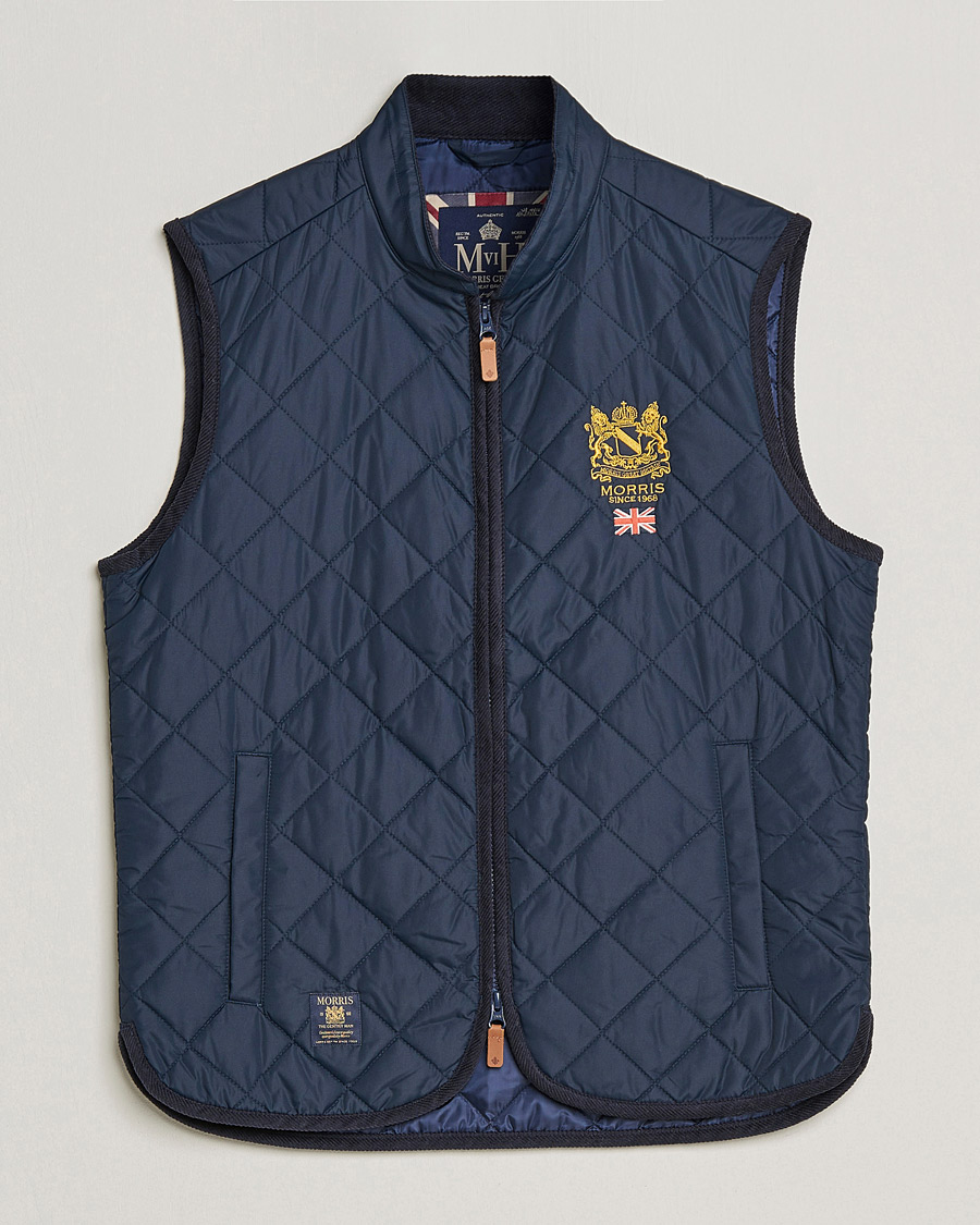 Herr | Västar | Morris | Trenton Quilted Vest Old Blue