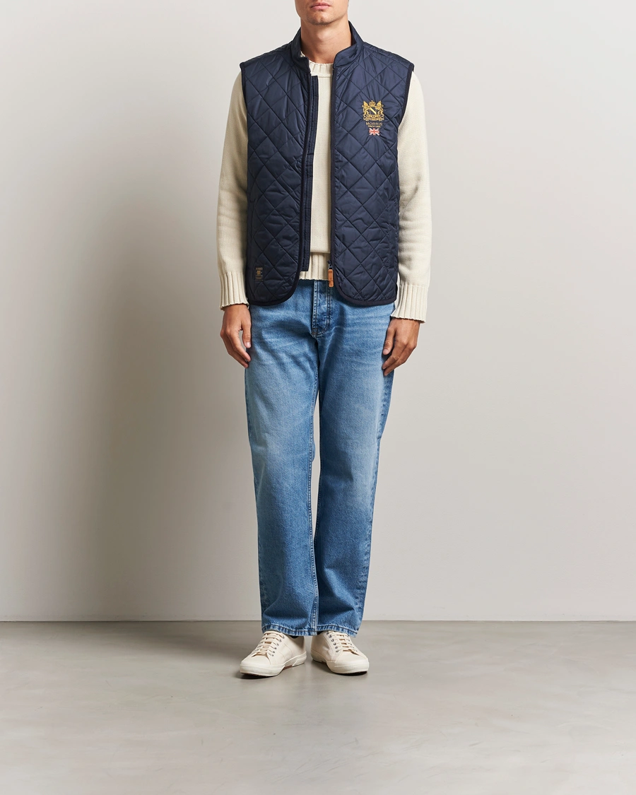 Herr | Västar | Morris | Trenton Quilted Vest Old Blue