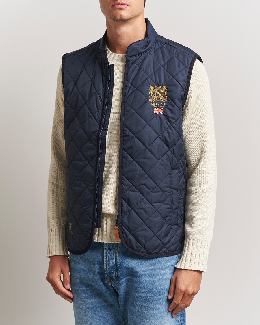 Herr | Västar | Morris | Trenton Quilted Vest Old Blue