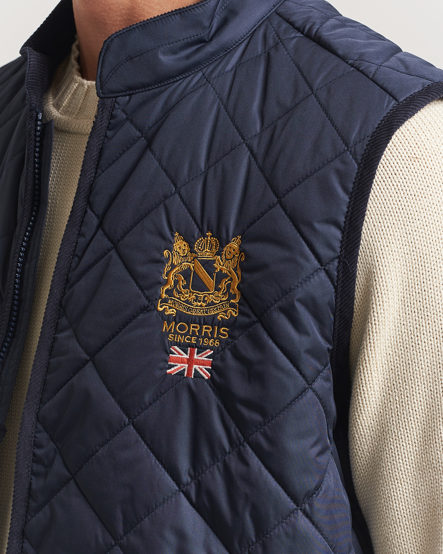 Herr | Västar | Morris | Trenton Quilted Vest Old Blue