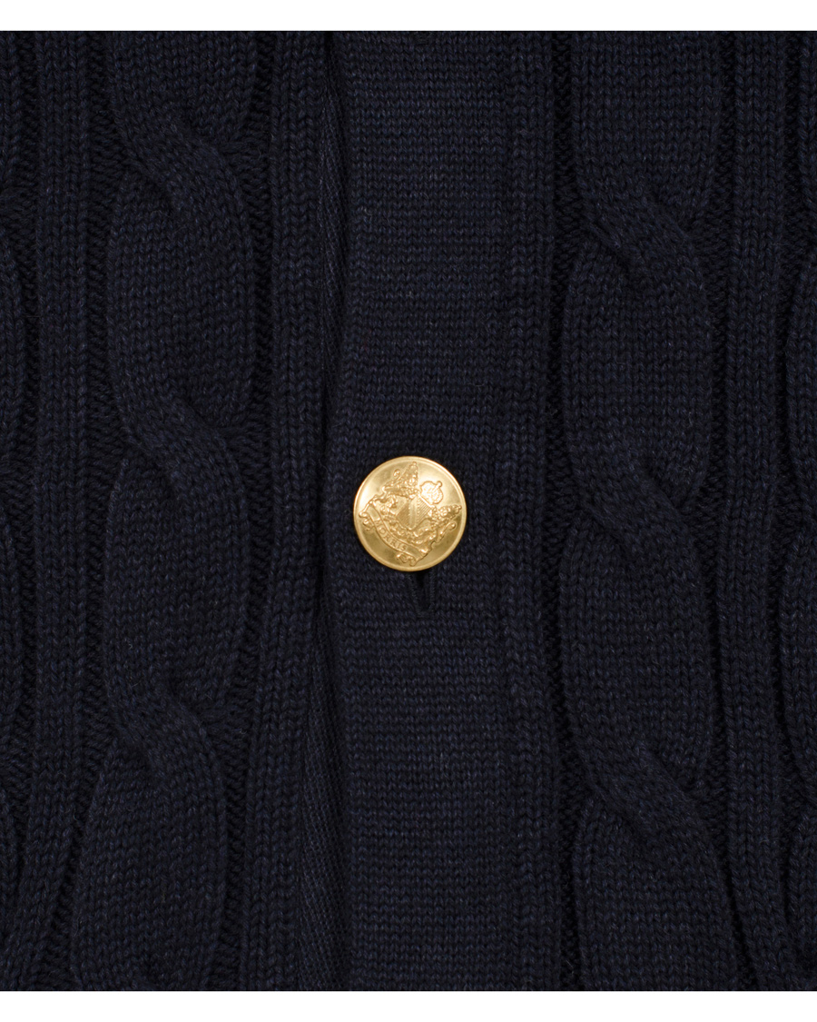 Herr | Tröjor | Morris | Dorset Cable Cardigan Old Blue