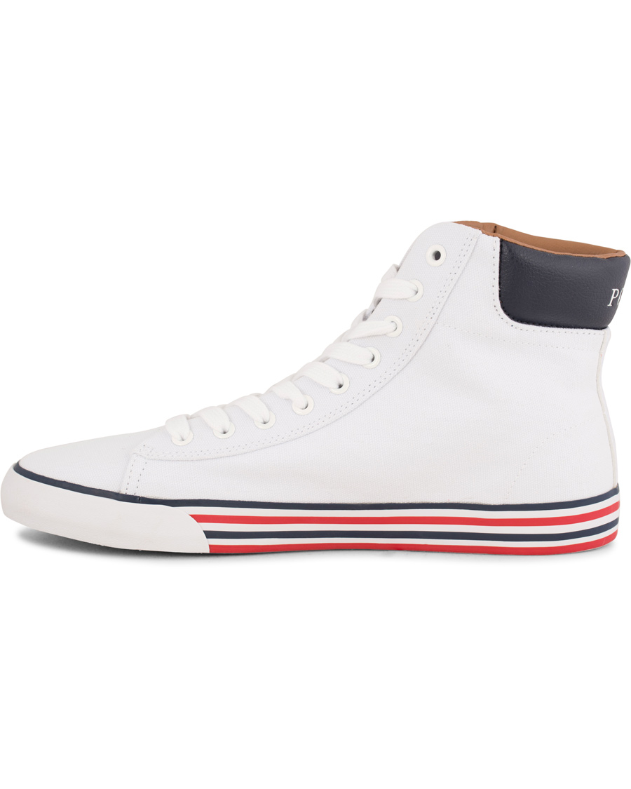 Polo Ralph Lauren Harvey Mid NE Sneaker White Newport Navy hos CareOfCarl.s