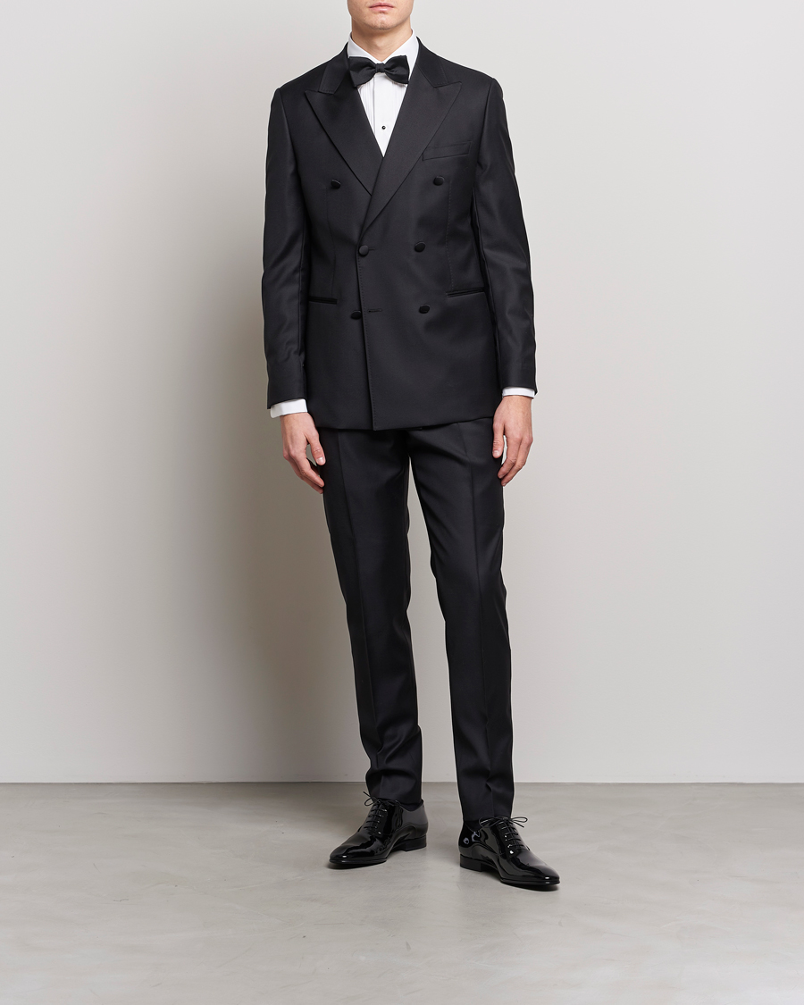 Herr | Skjortor | Eton | Slim Fit Tuxedo Shirt Black Ribbon White