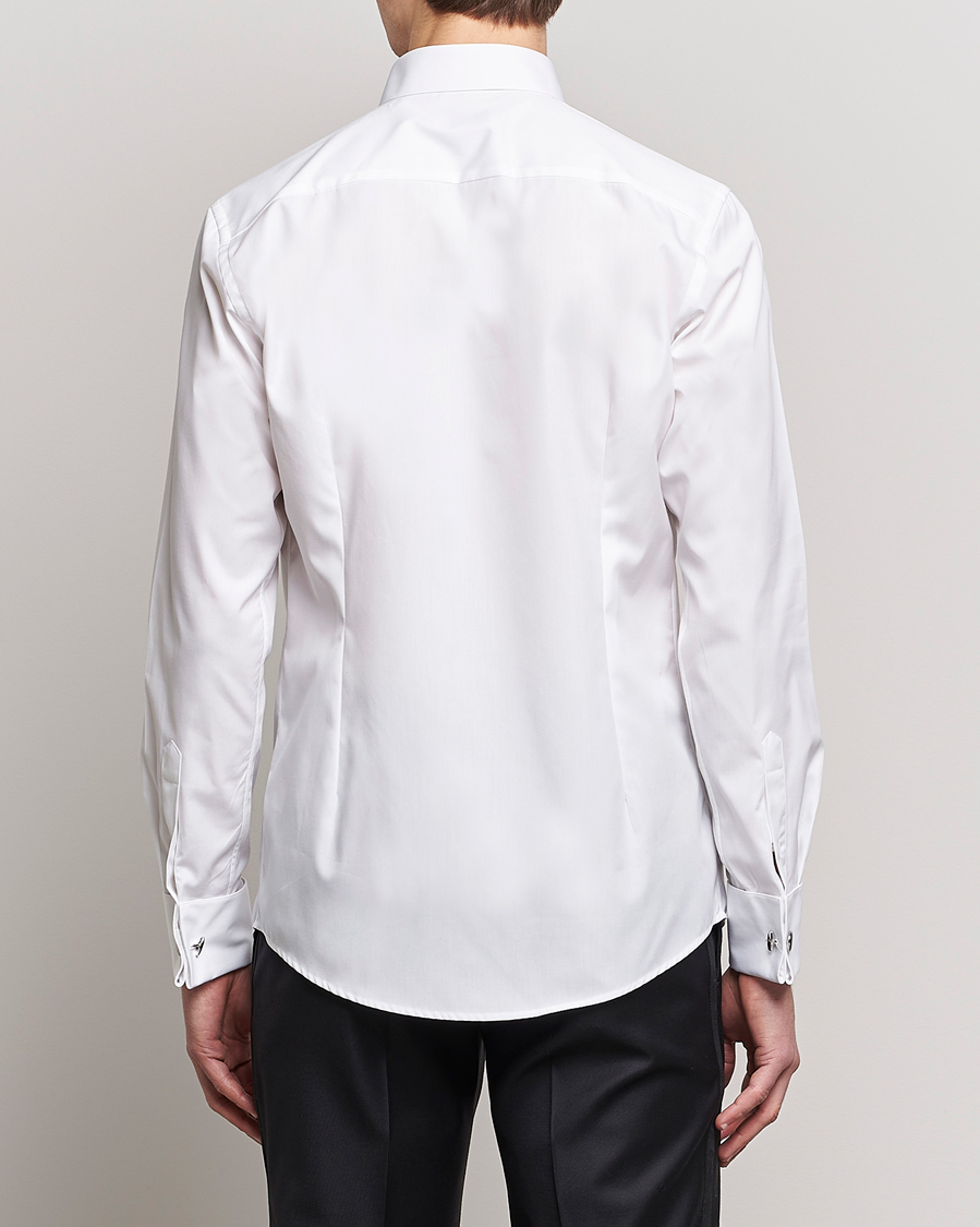 Herr | Skjortor | Eton | Slim Fit Tuxedo Shirt Black Ribbon White