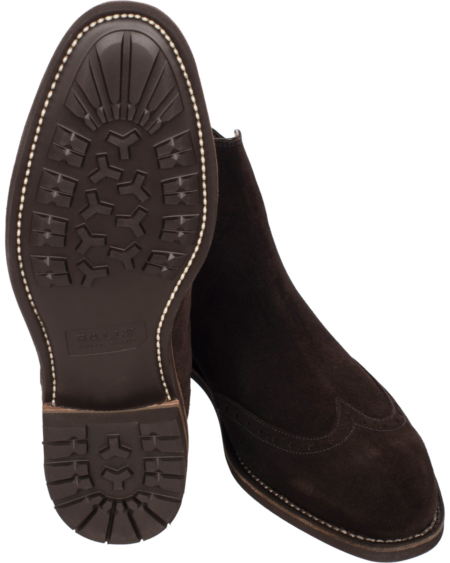 Herr | BALLY Martigny Major Chelsea Boot Suede Dark Brown | Bally | Martigny Major Chelsea Boot Suede Dark Brown