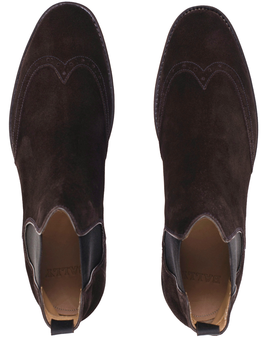 Herr | BALLY Martigny Major Chelsea Boot Suede Dark Brown | Bally | Martigny Major Chelsea Boot Suede Dark Brown