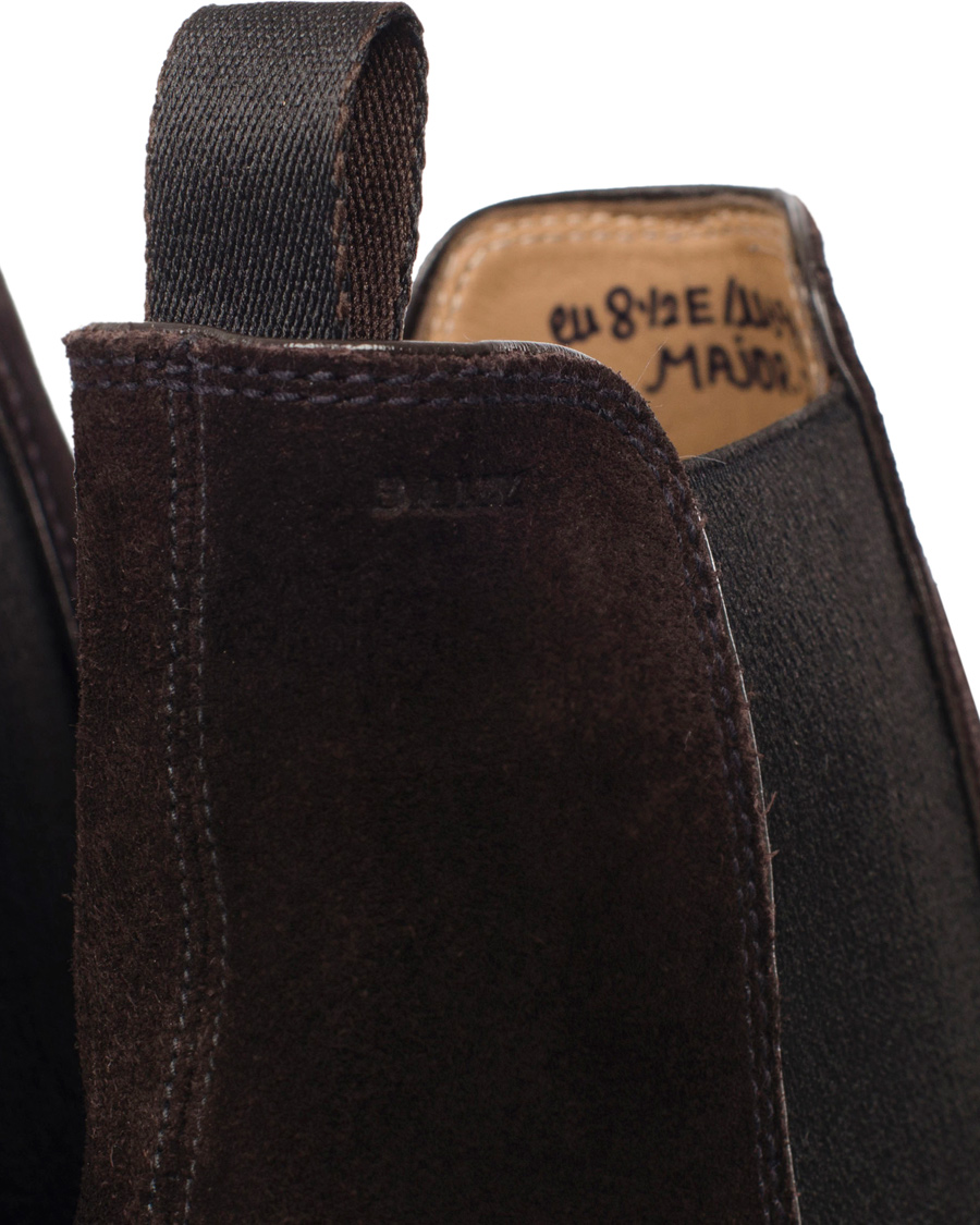 Herr | BALLY Martigny Major Chelsea Boot Suede Dark Brown | Bally | Martigny Major Chelsea Boot Suede Dark Brown