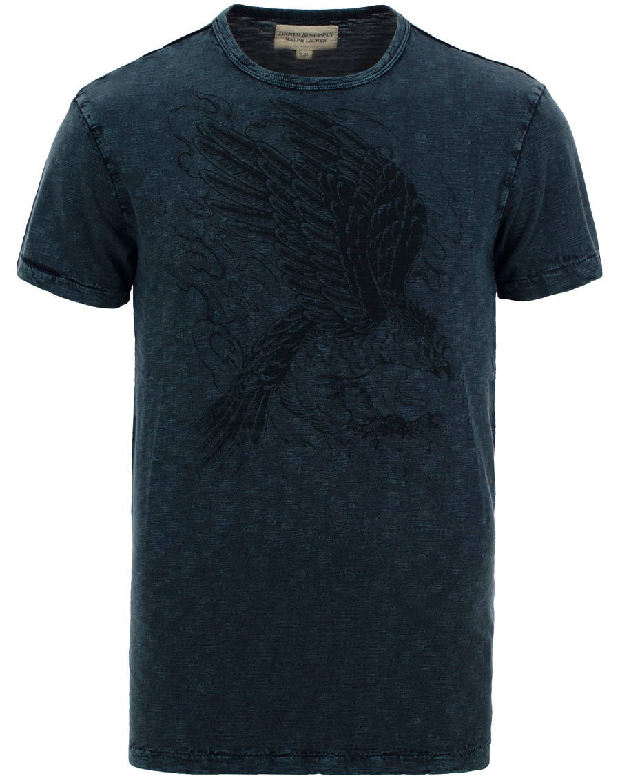 Herr | T-Shirts | Denim & Supply Ralph Lauren | Printed CN Hawk Light Indigo