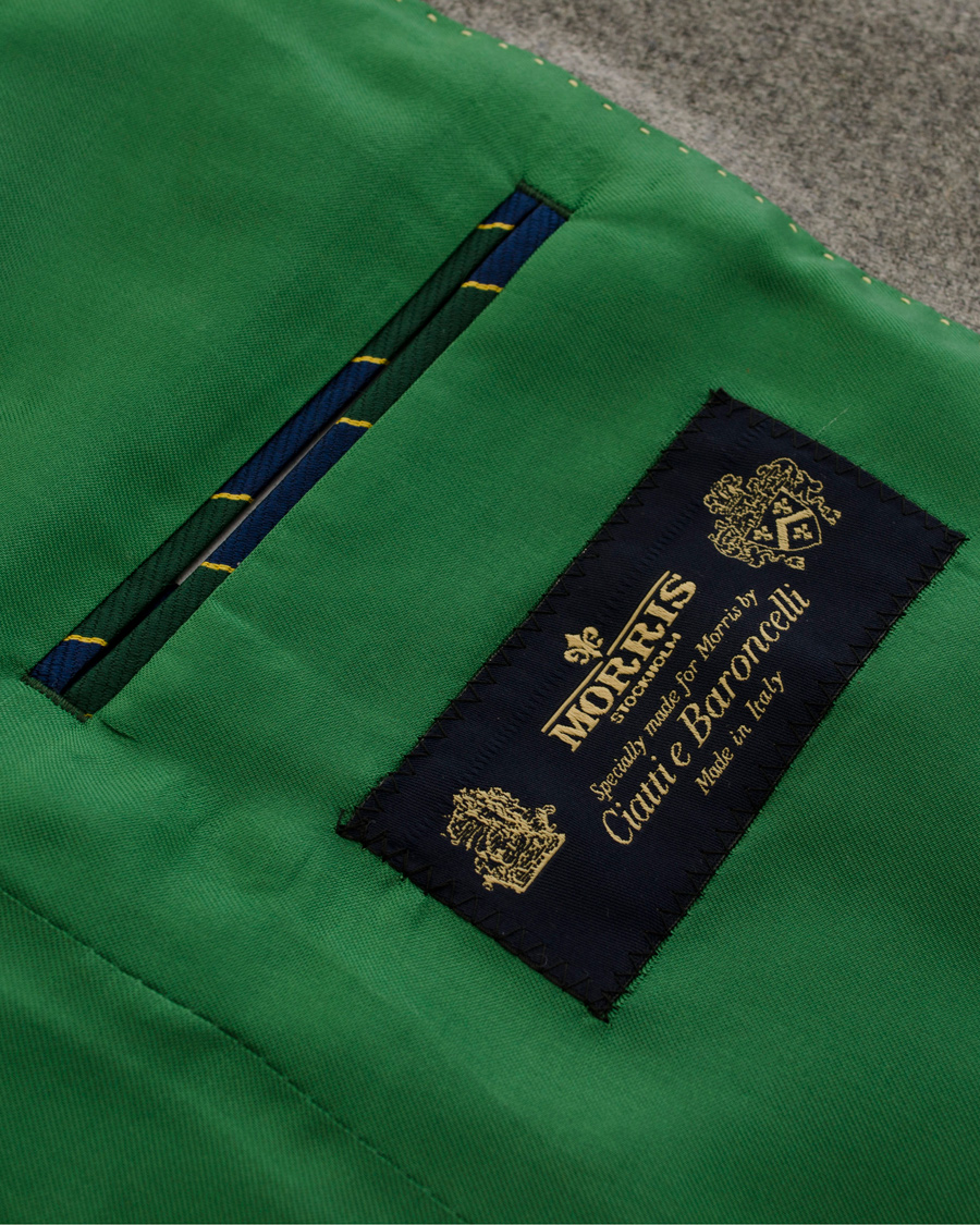 Herr | Kavajer | Morris | Brian Shetland Wool Diagonal Blazer Grey