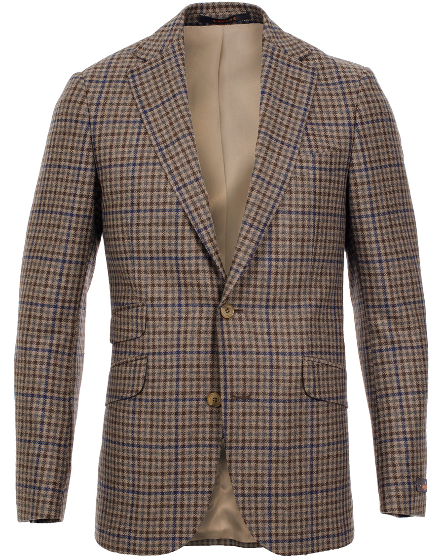 Herr | Kavajer | Morris | Brian Houndstooth Blazer Brown