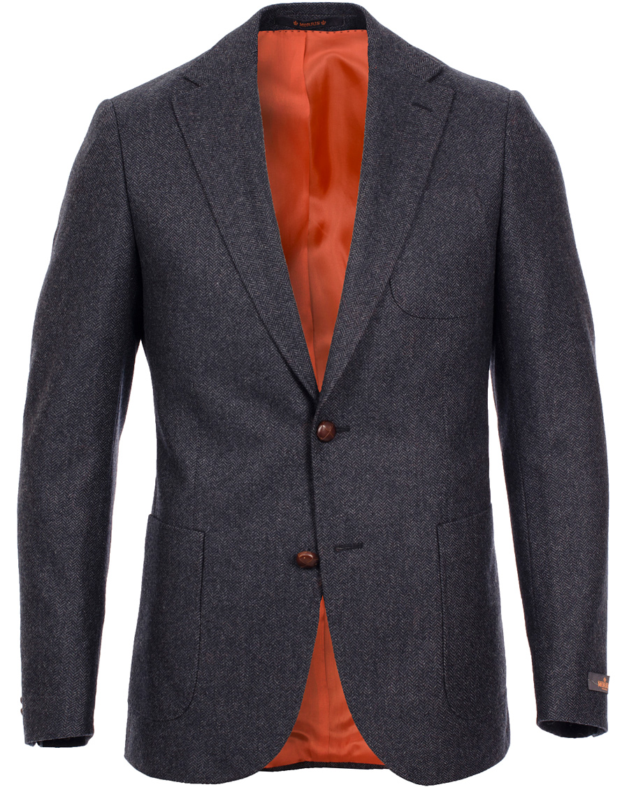 Herr | Kavajer | Morris | Rodney Herringbone Blazer Navy