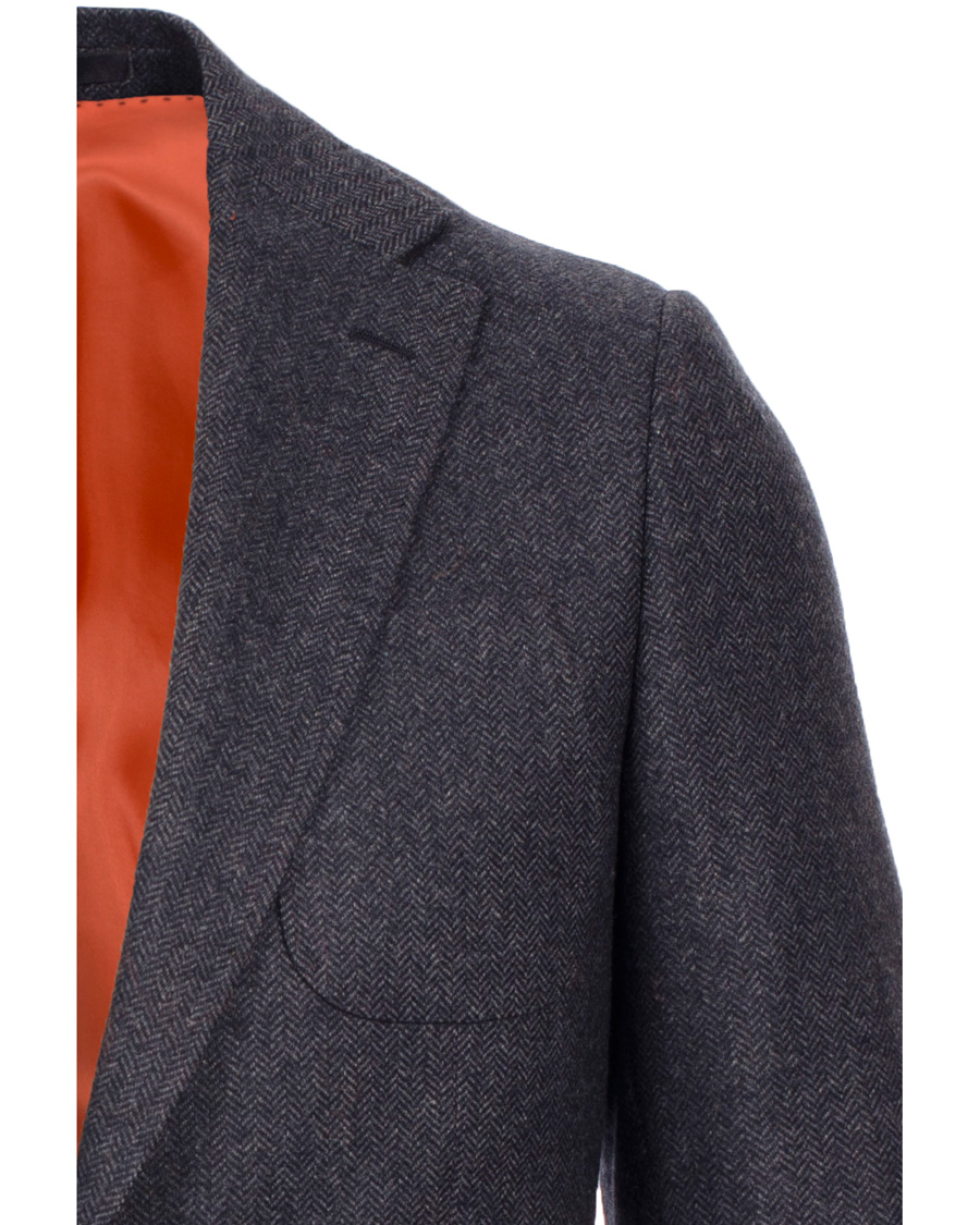 Herr | Kavajer | Morris | Rodney Herringbone Blazer Navy