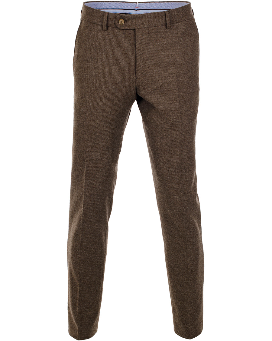 Herr | Byxor | Morris | Rodney Diagonal Trousers Brown