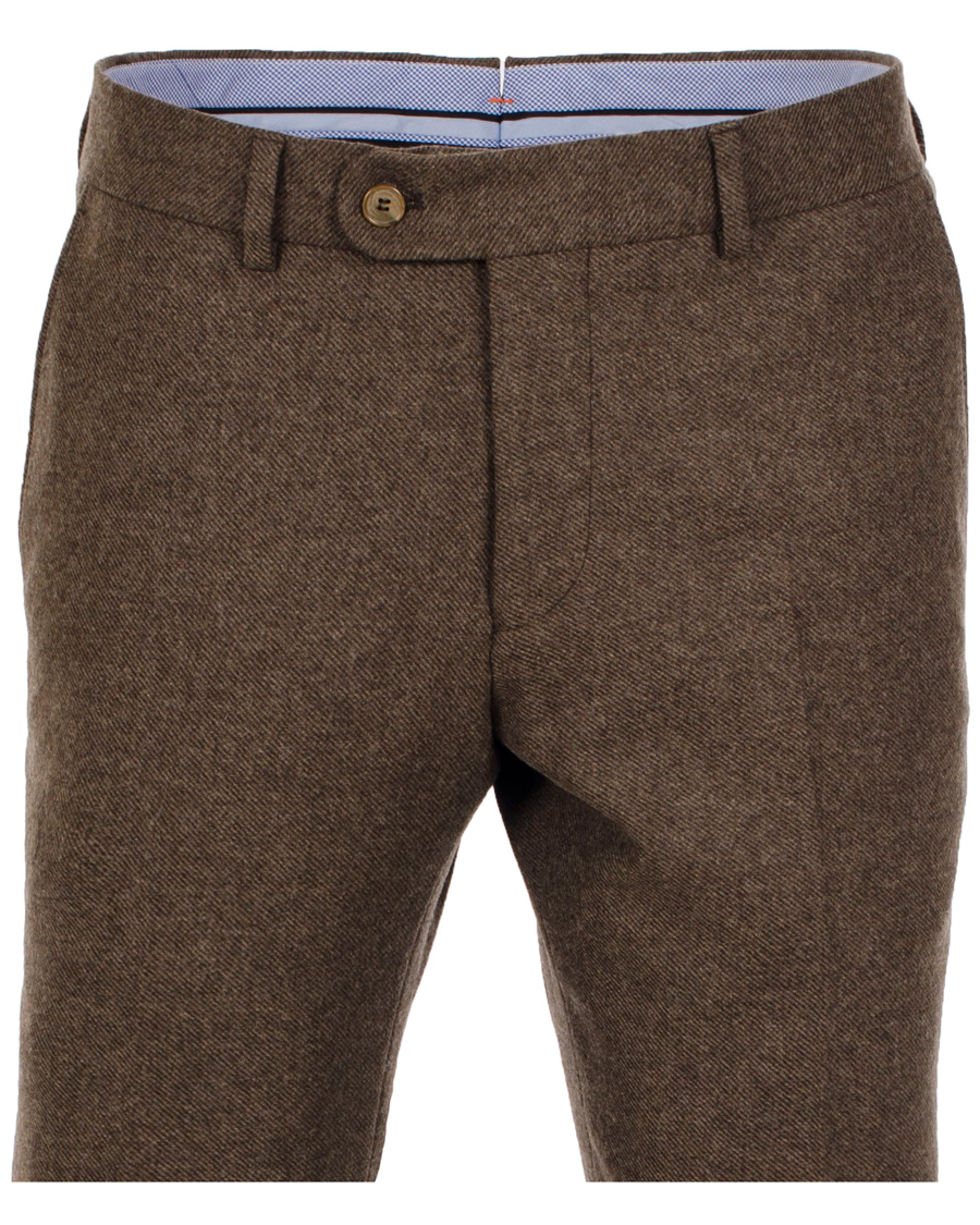 Herr | Byxor | Morris | Rodney Diagonal Trousers Brown