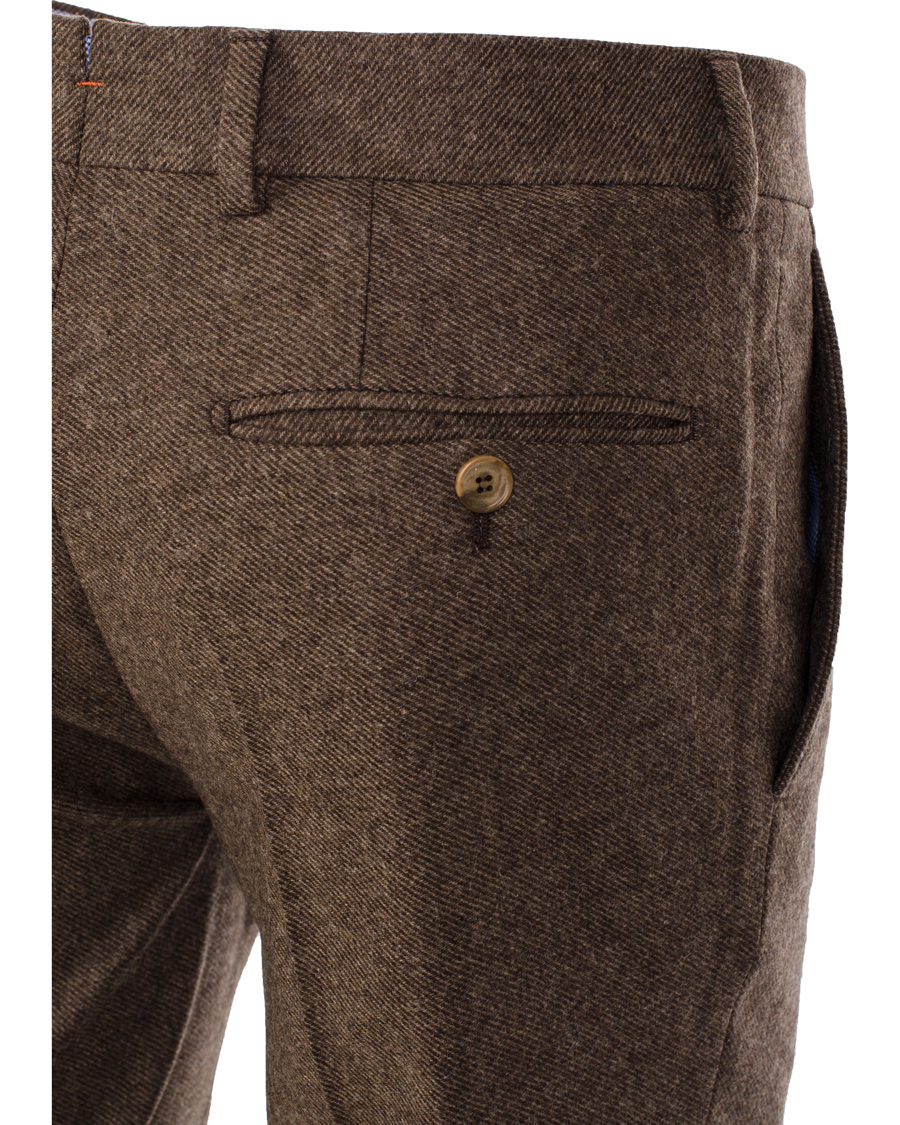 Herr | Byxor | Morris | Rodney Diagonal Trousers Brown