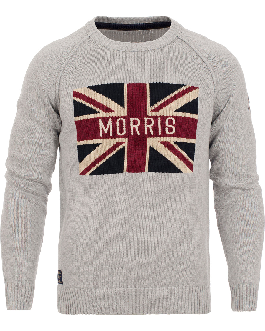 Herr | Tröjor | Morris | Union Jack Sweater Grey