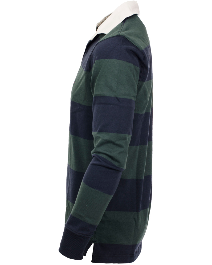 Herr | Tröjor | Tommy Hilfiger | Basic Rugby Block Stripe Vintage Fit Green
