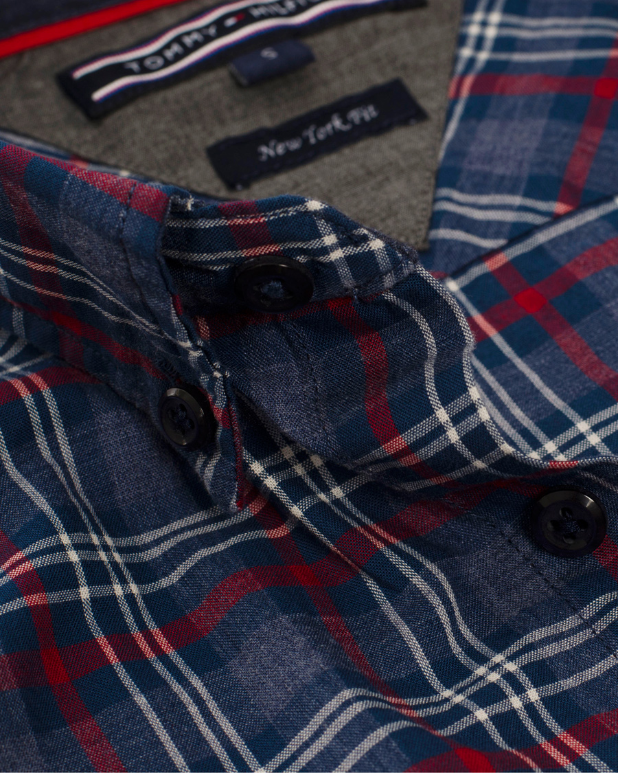 Herr | Skjortor | Tommy Hilfiger | Matthew New York Fit Shirt Check Duthc Navy/Rio Red