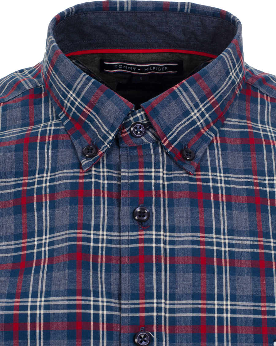 Herr | Skjortor | Tommy Hilfiger | Matthew New York Fit Shirt Check Duthc Navy/Rio Red