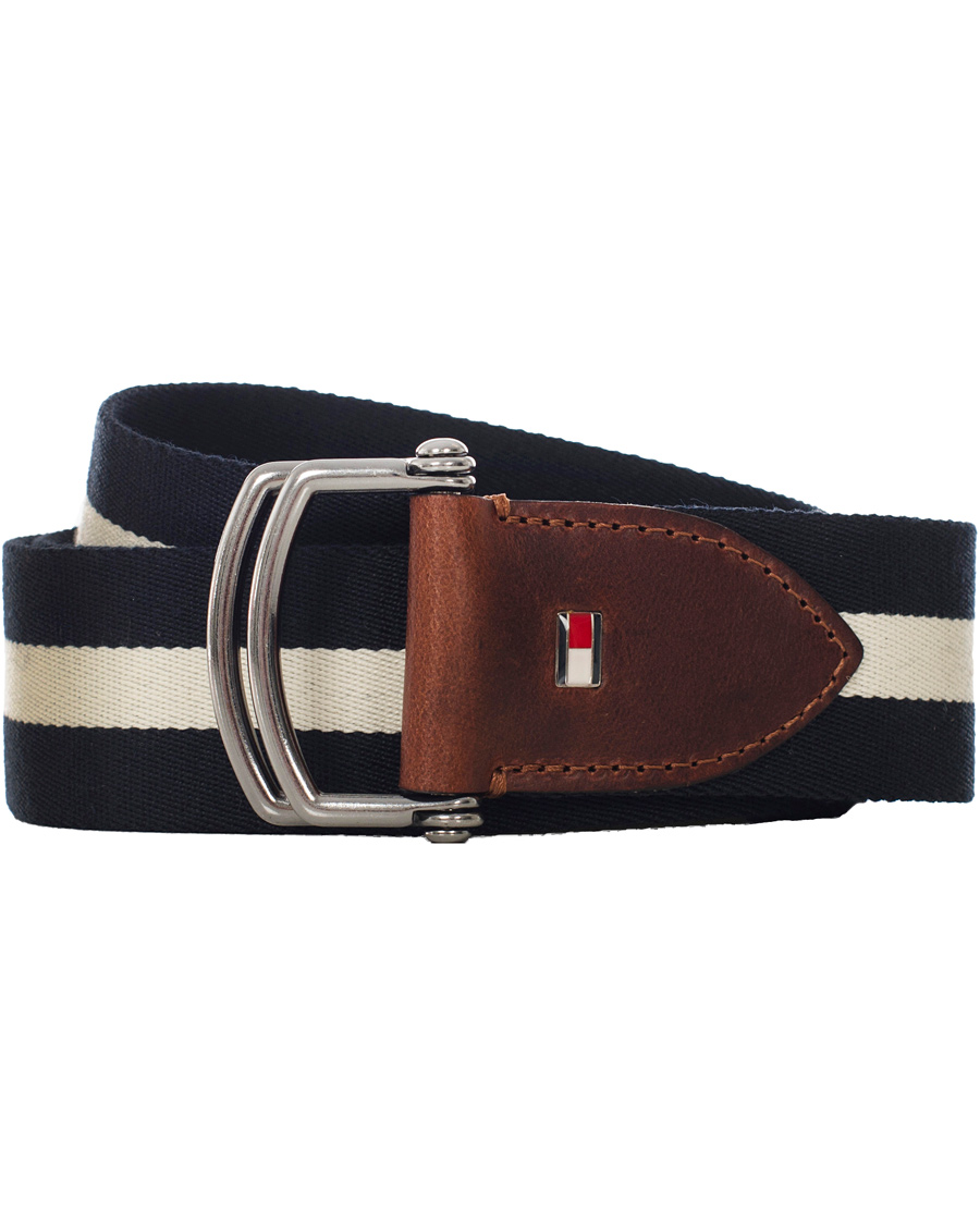 Herr | Tommy Hilfiger Keith Stripe Belt Snow White | Tommy Hilfiger | Keith Stripe Belt Snow White
