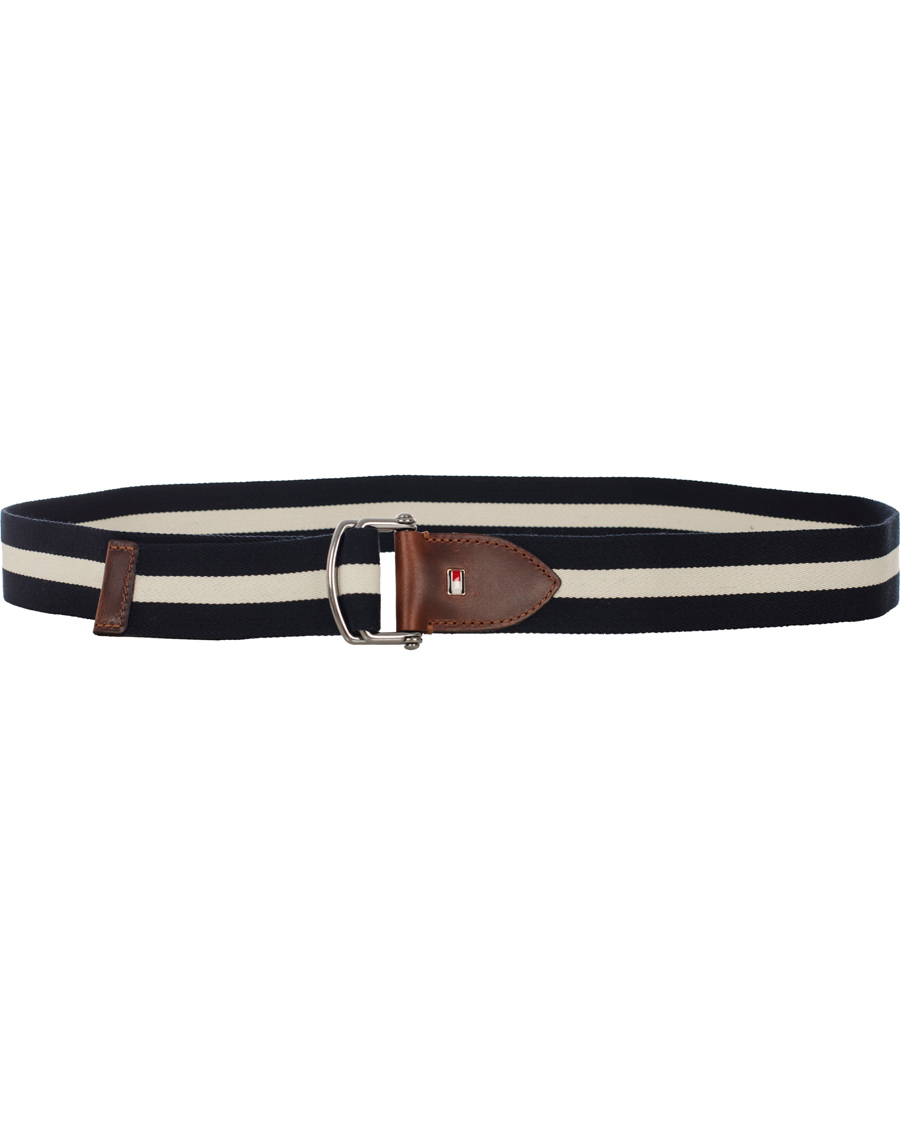 Herr | Tommy Hilfiger Keith Stripe Belt Snow White | Tommy Hilfiger | Keith Stripe Belt Snow White