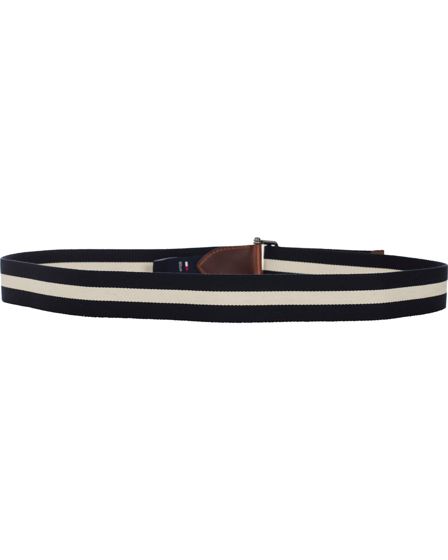 Herr | Tommy Hilfiger Keith Stripe Belt Snow White | Tommy Hilfiger | Keith Stripe Belt Snow White