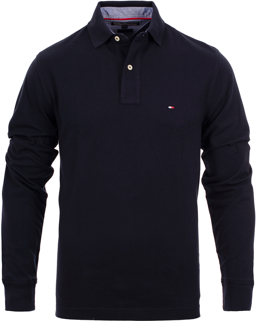 Herr | Tröjor | Tommy Hilfiger | New Tommy Long Sleeve Piké Regular Fit Midnight