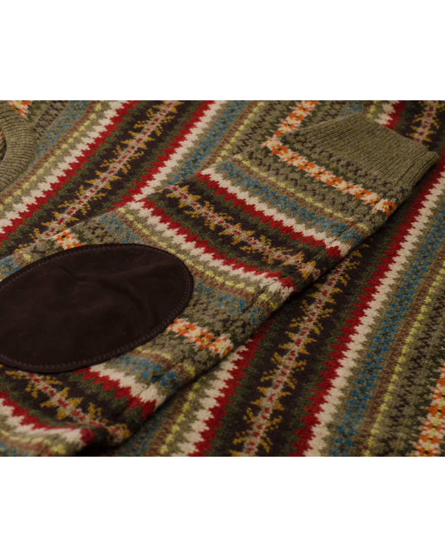 Herr | Tröjor | GANT | Lambswool Jaquard Crew Multicolor