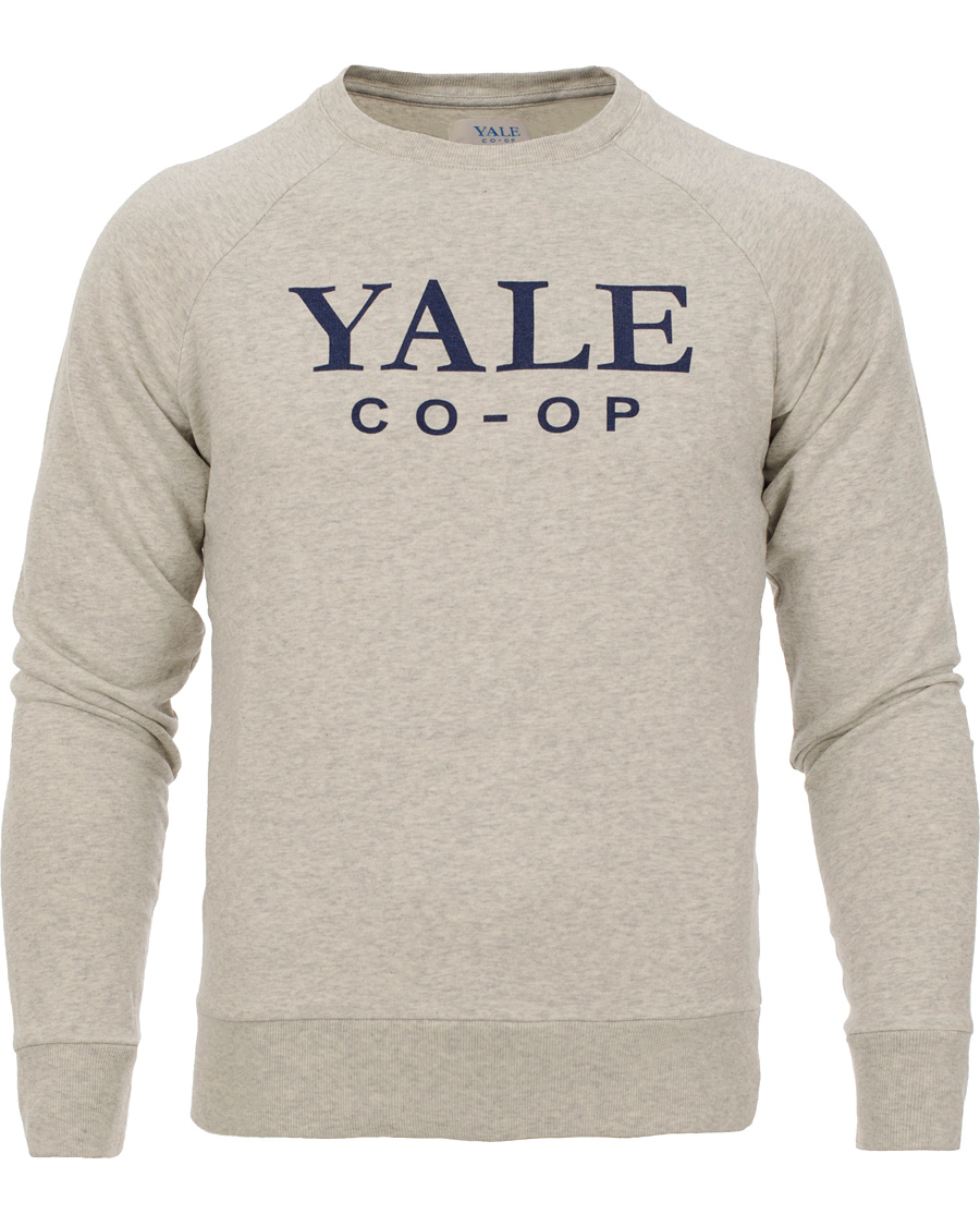Herr | Tröjor | GANT | Yale Coop C-Neck Sweat Light Grey Melange