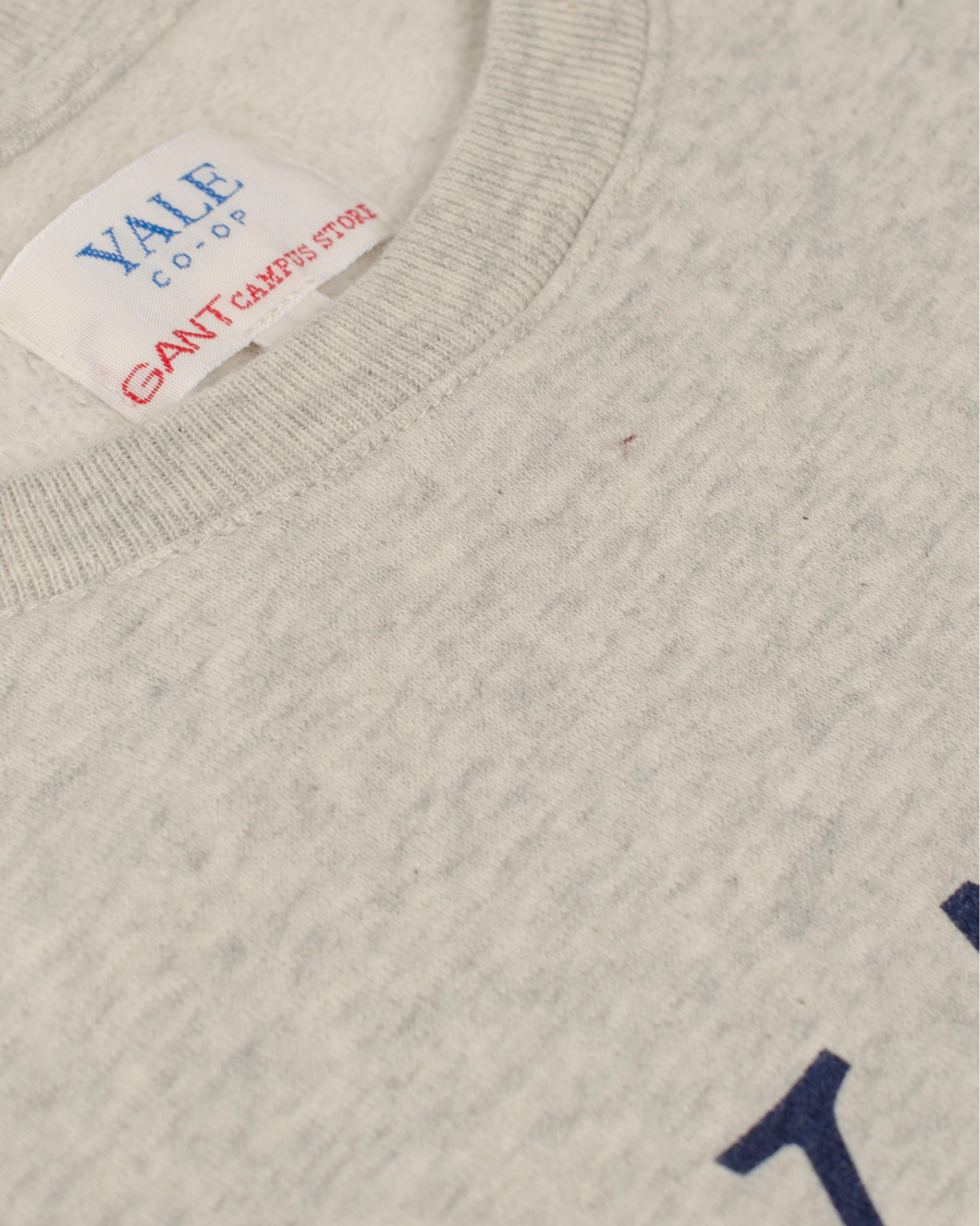 Herr | Tröjor | GANT | Yale Coop C-Neck Sweat Light Grey Melange