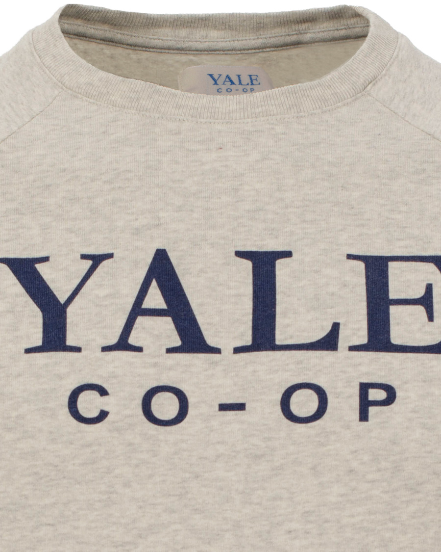 Herr | Tröjor | GANT | Yale Coop C-Neck Sweat Light Grey Melange