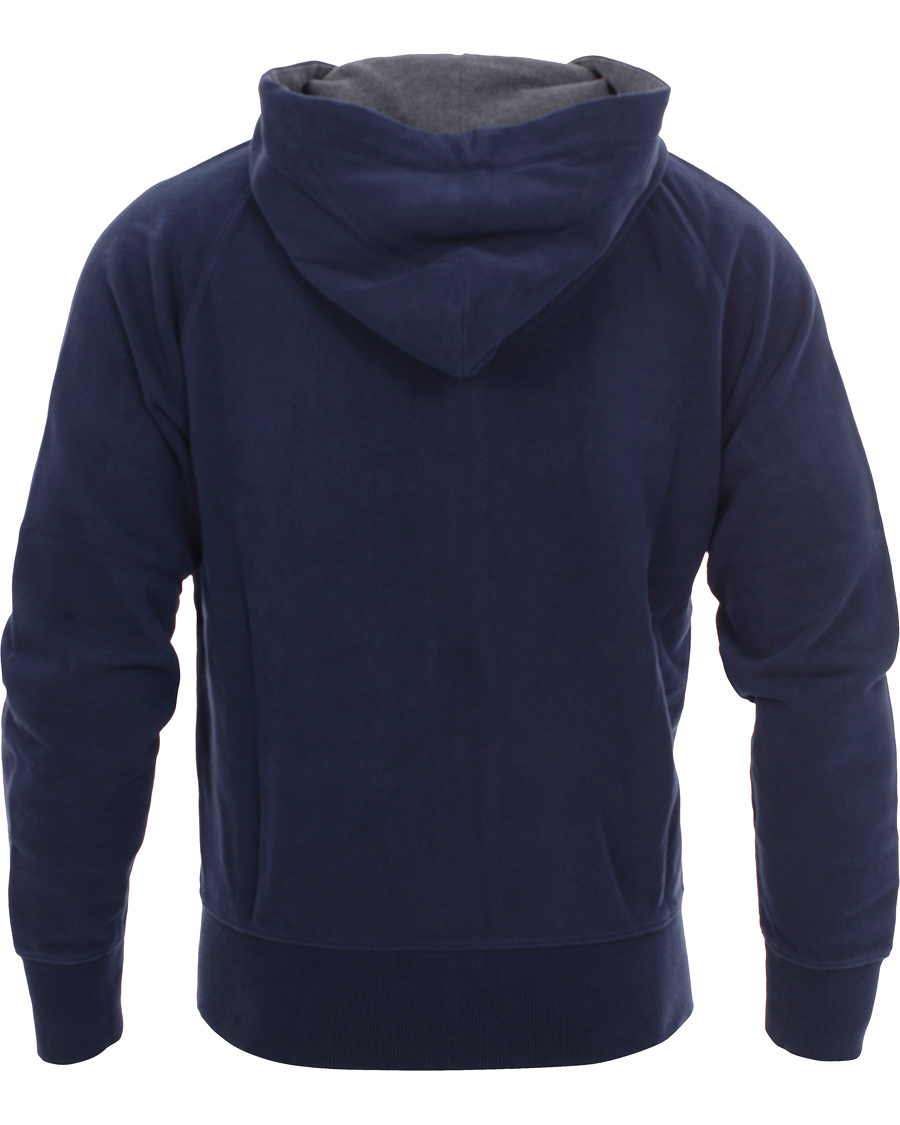 Herr | Tröjor | GANT | Full-Zip Hood Sweat Evening Blue