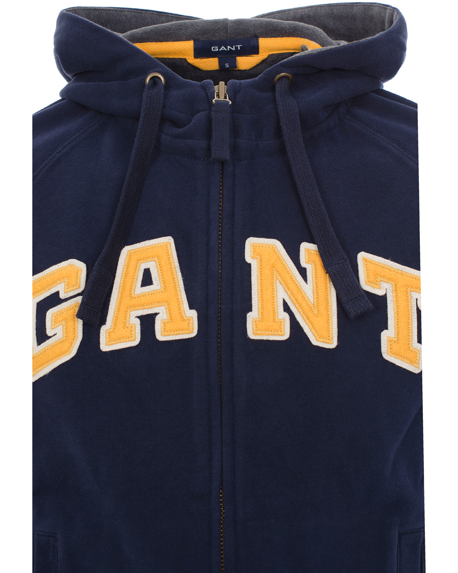 Herr | Tröjor | GANT | Full-Zip Hood Sweat Evening Blue
