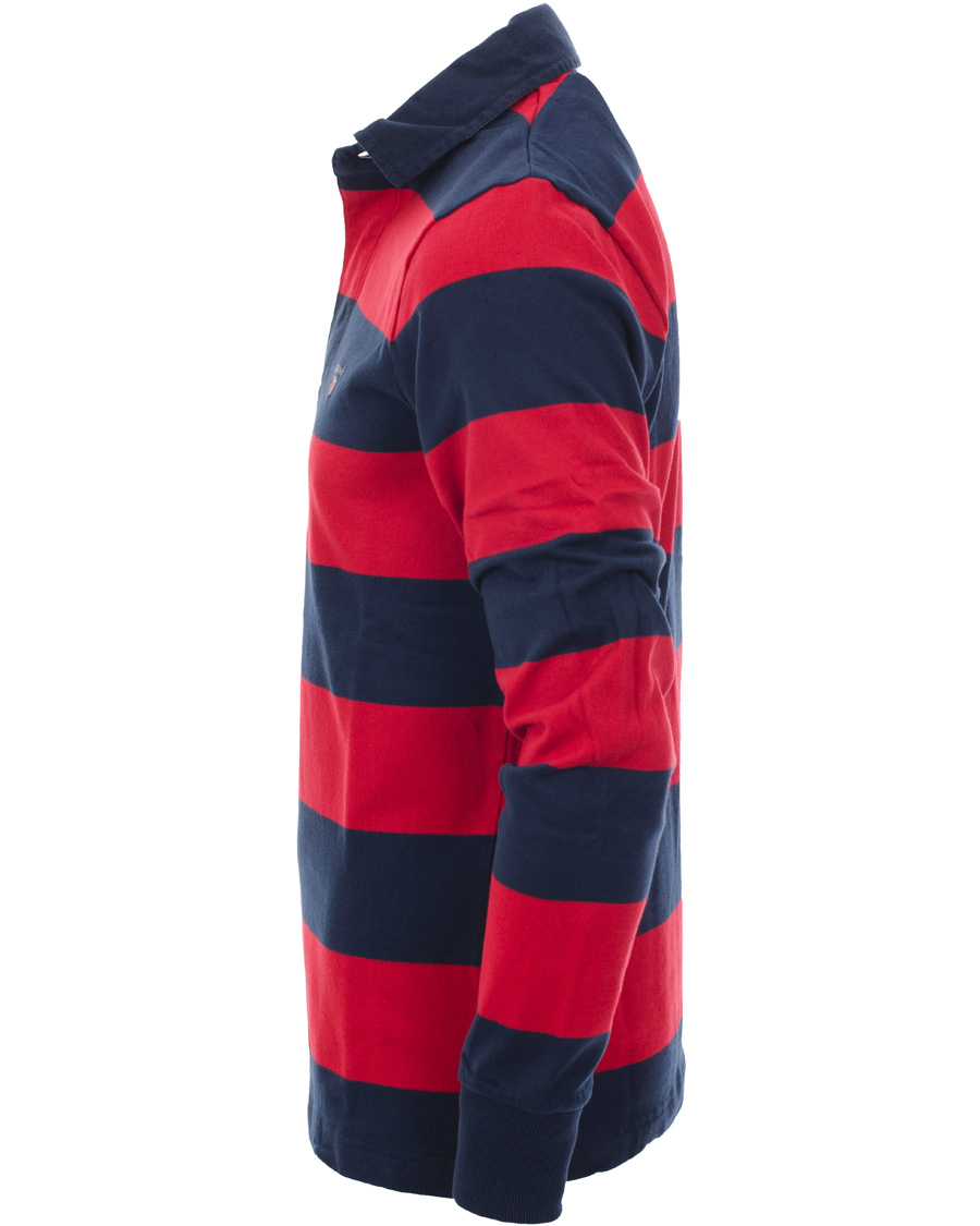 Herr | Tröjor | GANT | Barstripe Heavy Rugger Cranberry Red