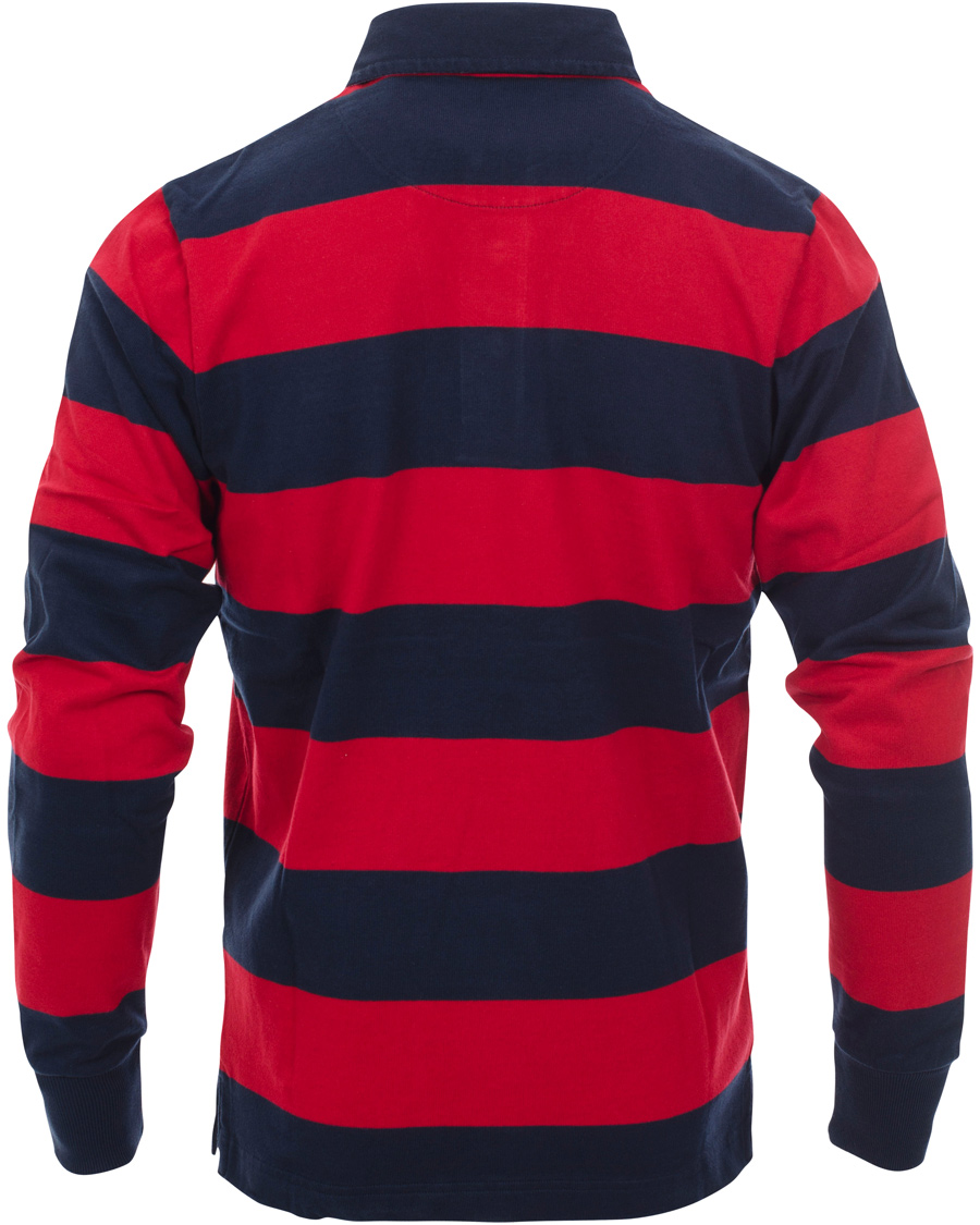 Herr | Tröjor | GANT | Barstripe Heavy Rugger Cranberry Red