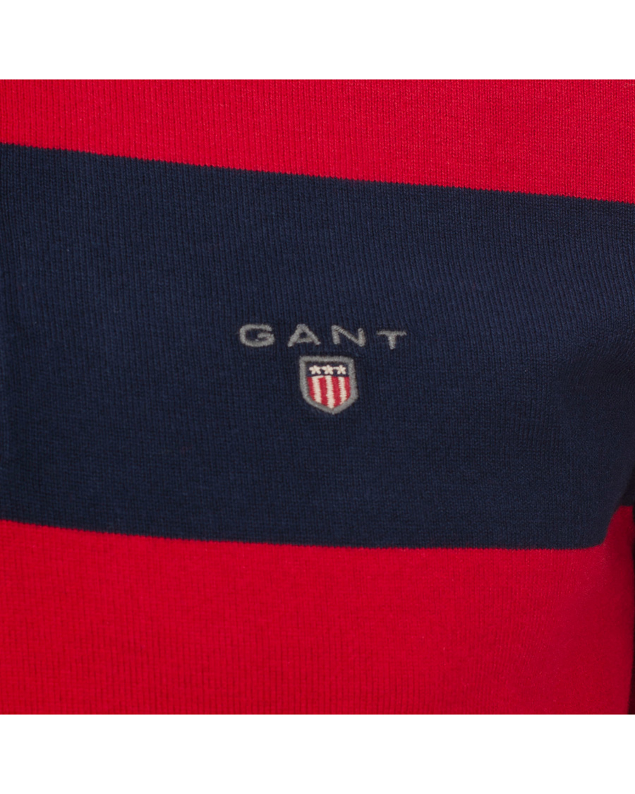 Herr | Tröjor | GANT | Barstripe Heavy Rugger Cranberry Red