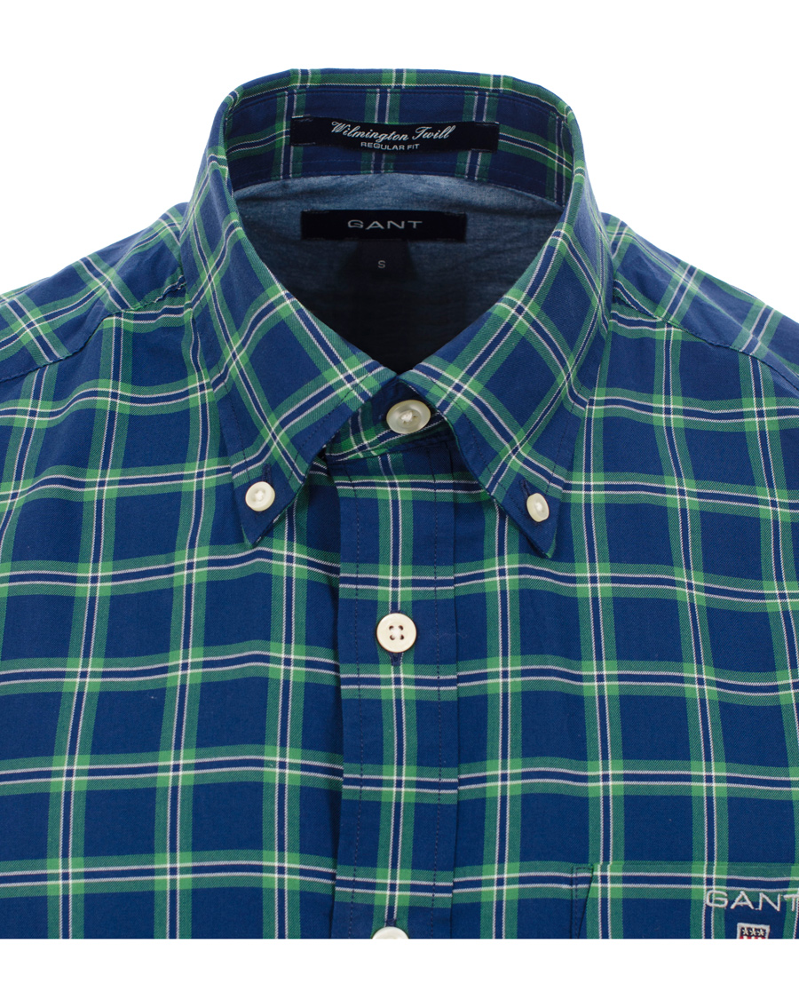 Herr | Skjortor | GANT | Wilmington Twill Check Regular Fit Shirt Bottle Green