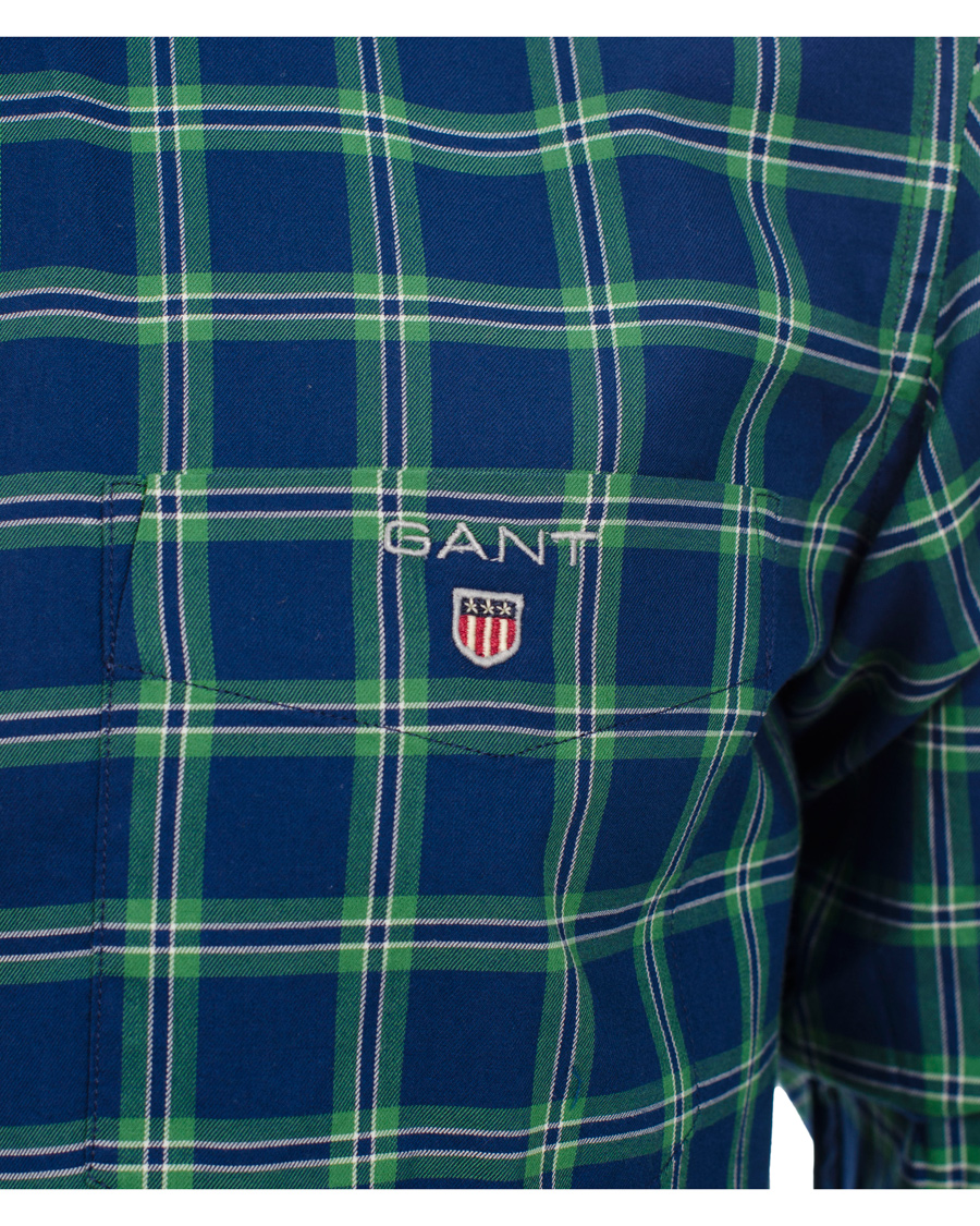 Herr | Skjortor | GANT | Wilmington Twill Check Regular Fit Shirt Bottle Green