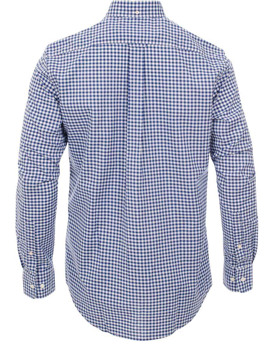 Herr | Skjortor | GANT | The Gingham Regular Fit Shirt Deep Cobalt Blue