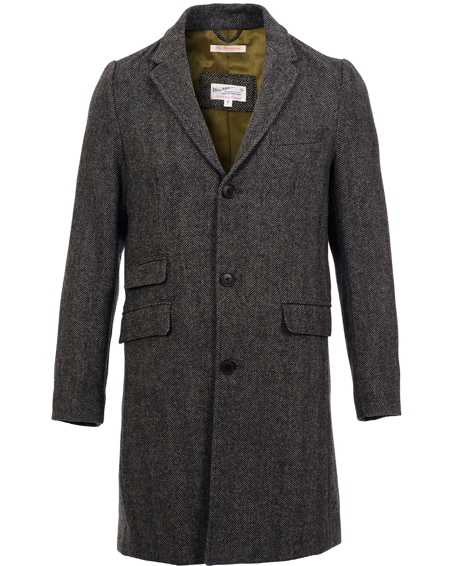 Herr | Jackor | GANT Rugger | The Herringbone Long Jacket Antracite Grey
