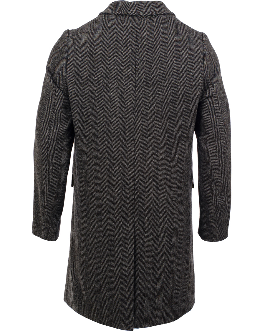 Herr | Jackor | GANT Rugger | The Herringbone Long Jacket Antracite Grey