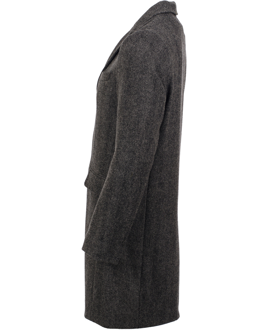 Herr | Jackor | GANT Rugger | The Herringbone Long Jacket Antracite Grey