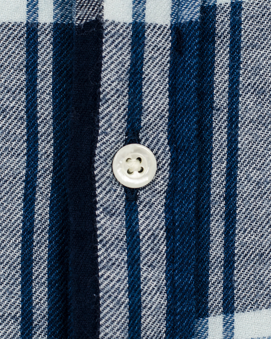 Herr | Skjortor | GANT Rugger | Windblown Flannel Easy Fit Button Down Shirt Thunder Blue