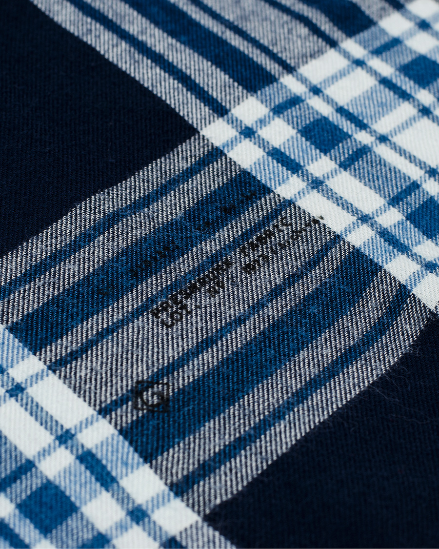 Herr | Skjortor | GANT Rugger | Windblown Flannel Easy Fit Button Down Shirt Thunder Blue