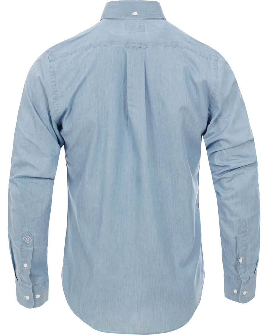 Herr | Skjortor | GANT Rugger | Luxury Indigo Hogb Fit Button Down Shirt Light Indigo