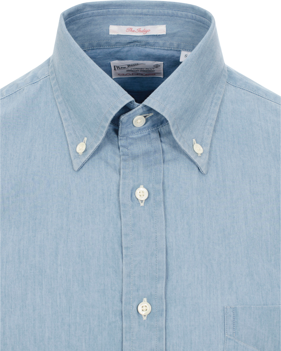 Herr | Skjortor | GANT Rugger | Luxury Indigo Hogb Fit Button Down Shirt Light Indigo